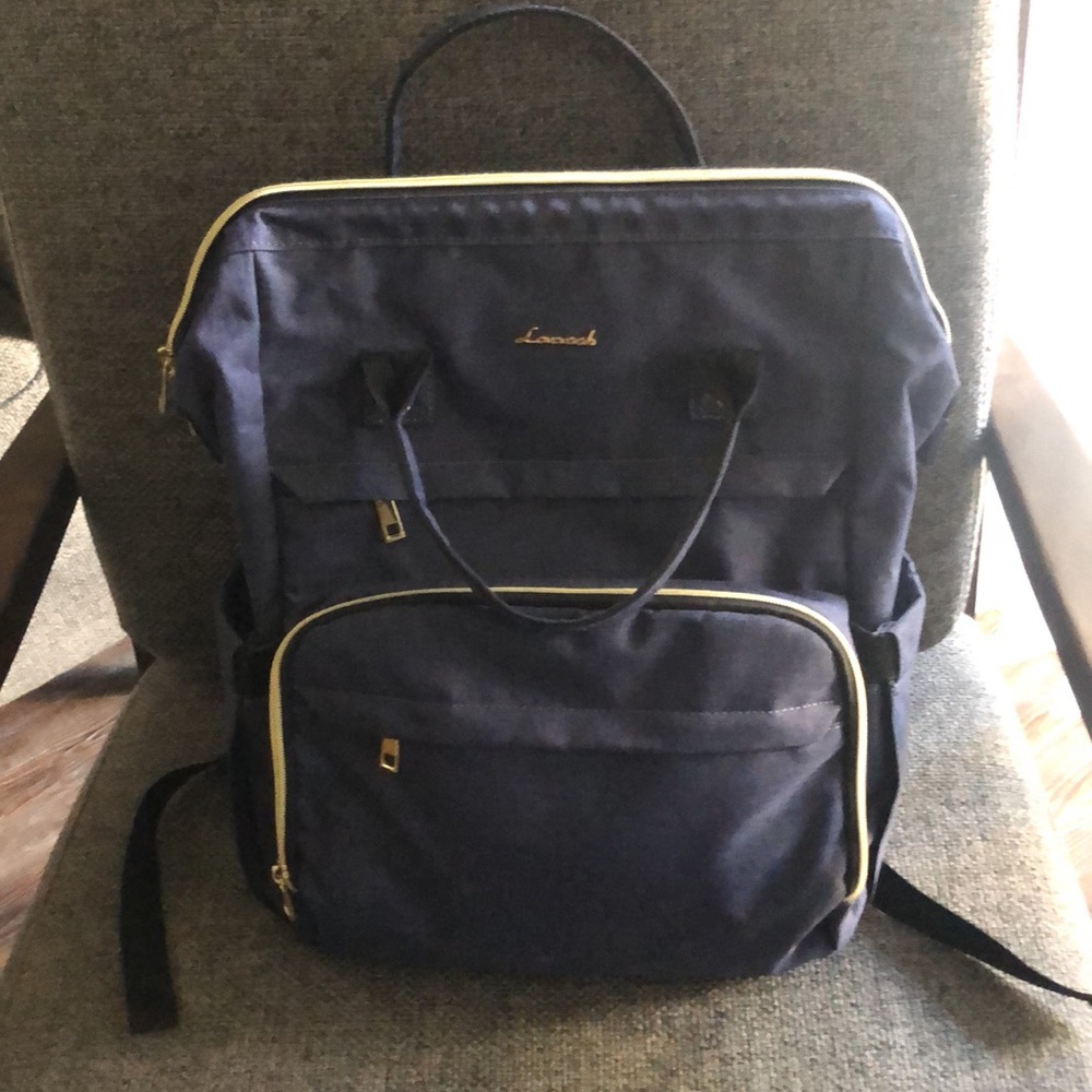 Woman’s Work Backpack Purse Waterproof (Navy Blue)